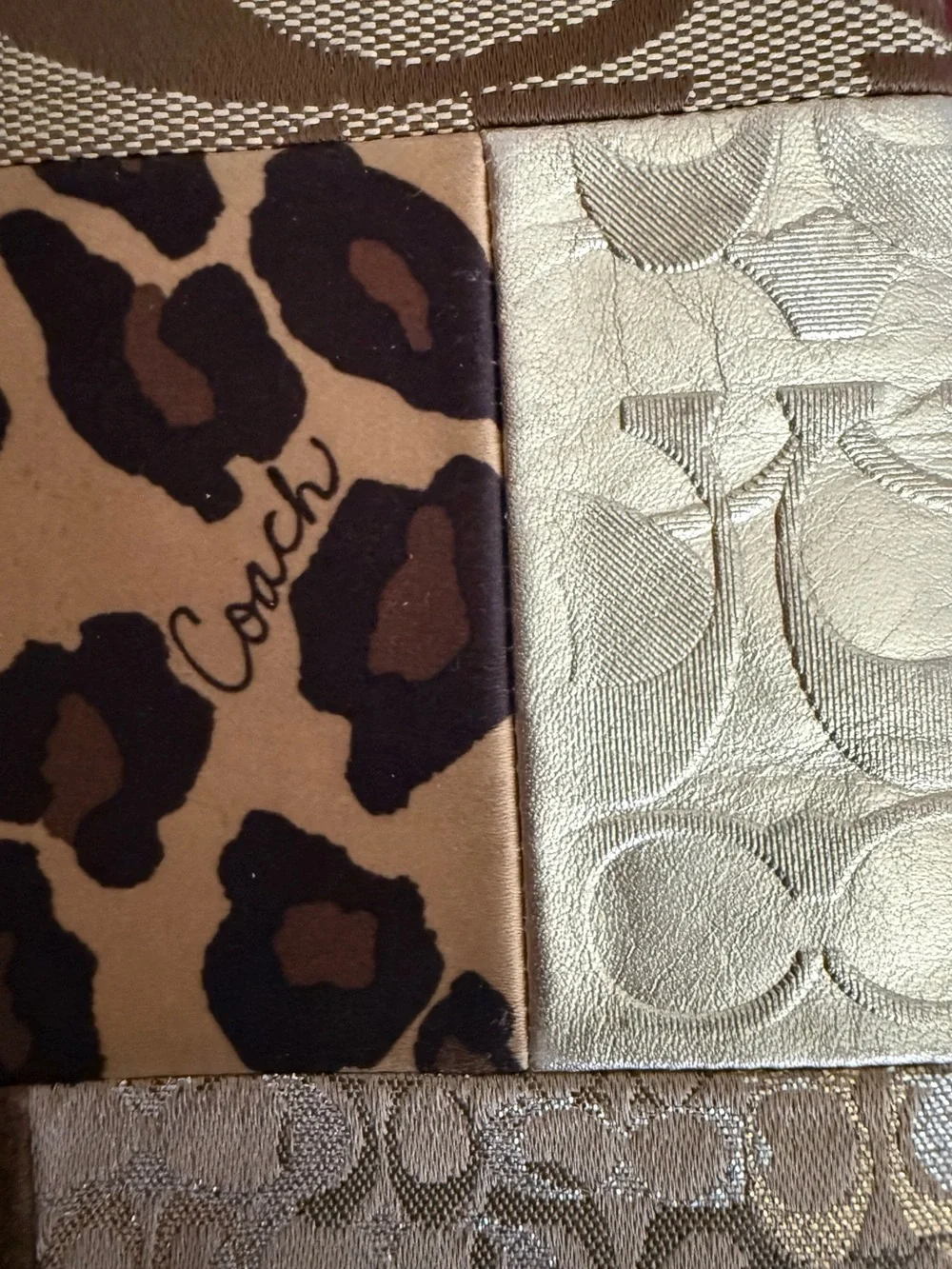 Coach Patchwork Animal Print Messenger Crossbody Bag Y2K